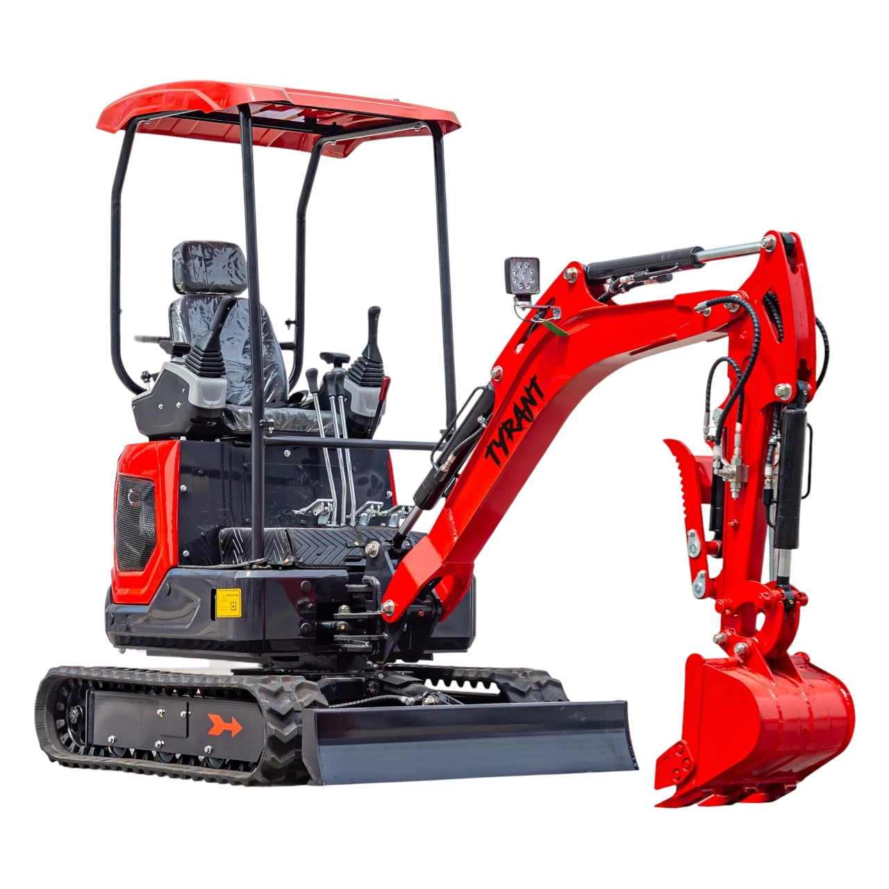 3800lbs TYRANT 17 Diesel Mini Excavator Kubota D902 Engine Side Swing w 12 attachments