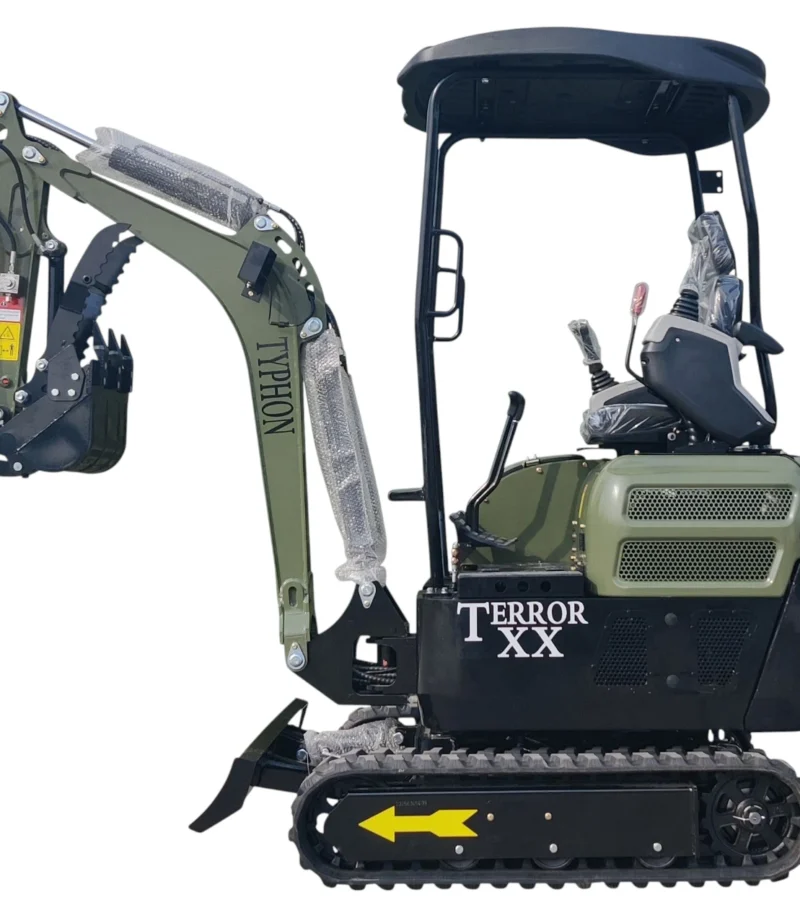 2025 4,000 lb TYPHON TERROR XX Mini Excavator Rubber Track with Kubota D902 Diesel Engine USA