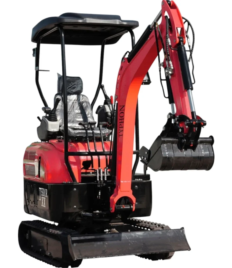 2025 4,000 lb TYPHON TERROR XX Mini Excavator Rubber Track with Kubota D902 Diesel Engine USA