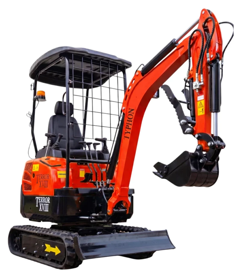New 4,000 lb TYPHON Lux Mini Excavator Rubber Track with Kubota Diesel Engine USA