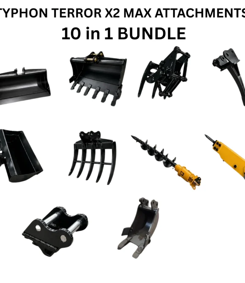 Ultimate 10 in 1 Attachment for TYPHON TERROR X2 Pro & X2 Max Mini Excavator