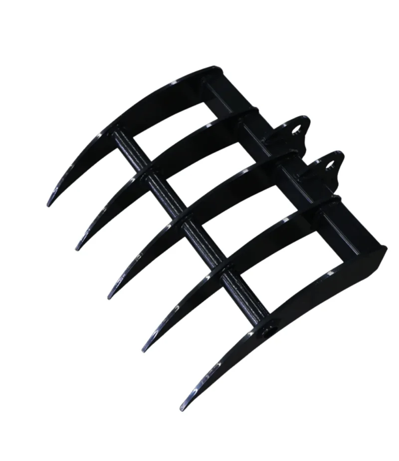 Mini Excavator Attachment Rake 22" Wide TYPHON Attachments For 2-3.5 ton Diggers For TERROR X2 PRO