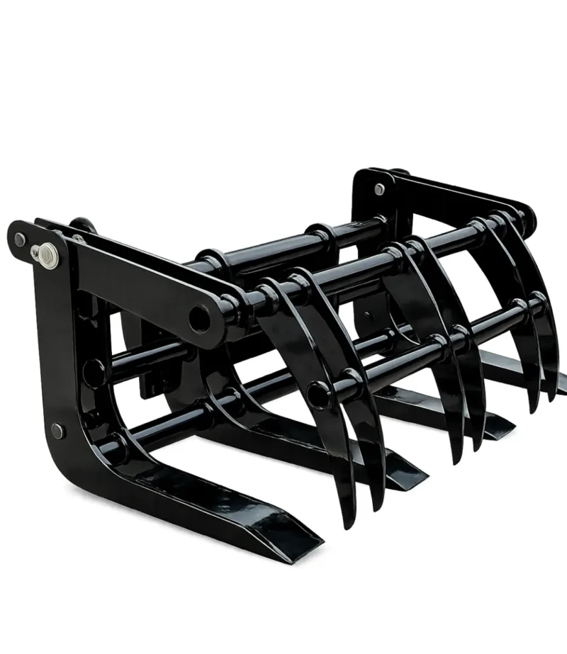 TYPHON Skoop Heavy-Duty Wheel Loader Log Grapple 295 lbs Robust Log & Brush Handler with 6+4 Tine Grip