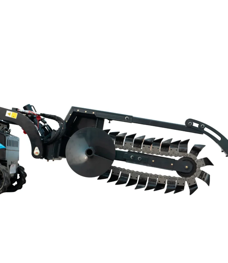 800mm Hydraulic Chain Trencher Attachment for TYPHON STOMP X1300 & STOMP 509 Mini Skid Steers