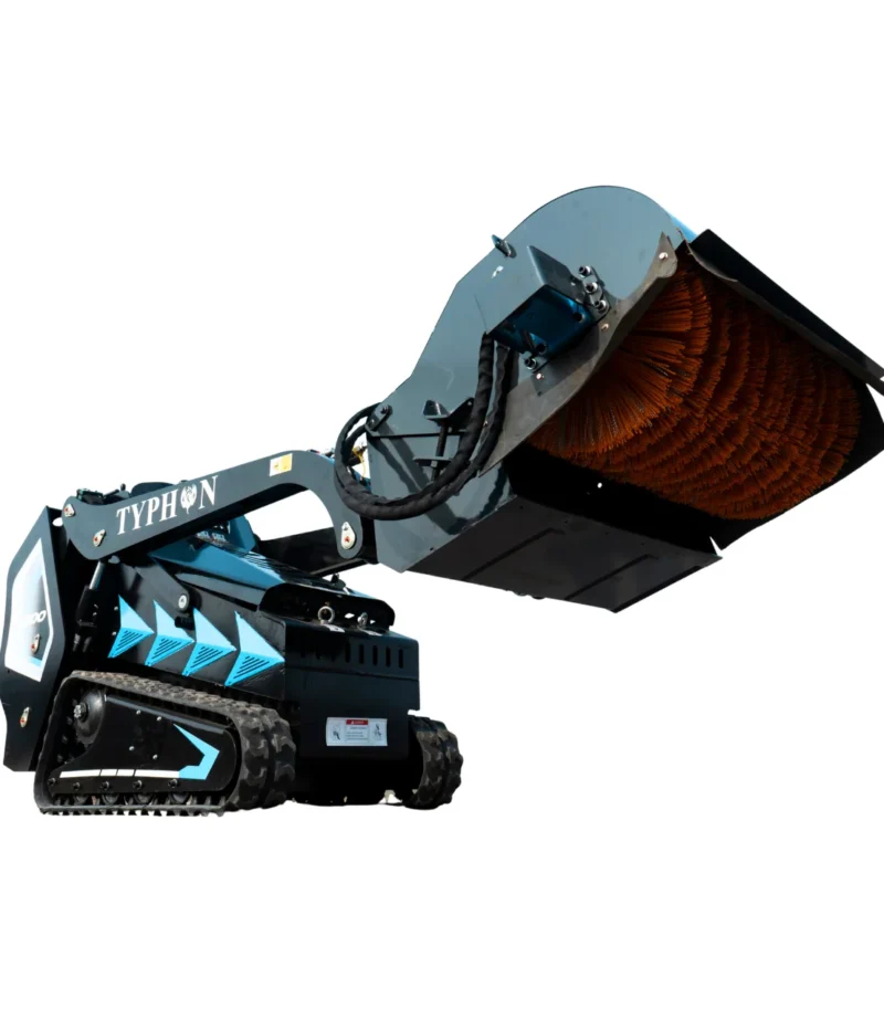 Hydraulic Pickup Sweeper Broom Attachment for TYPHON STOMP X1300 & STOMP 509 Mini Skid Steers