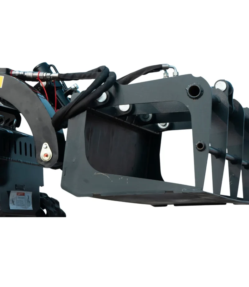 Heavy-Duty Solid Bottom Grapple Bucket for TYPHON STOMP X1300 & STOMP 509 Mini Skid Steers