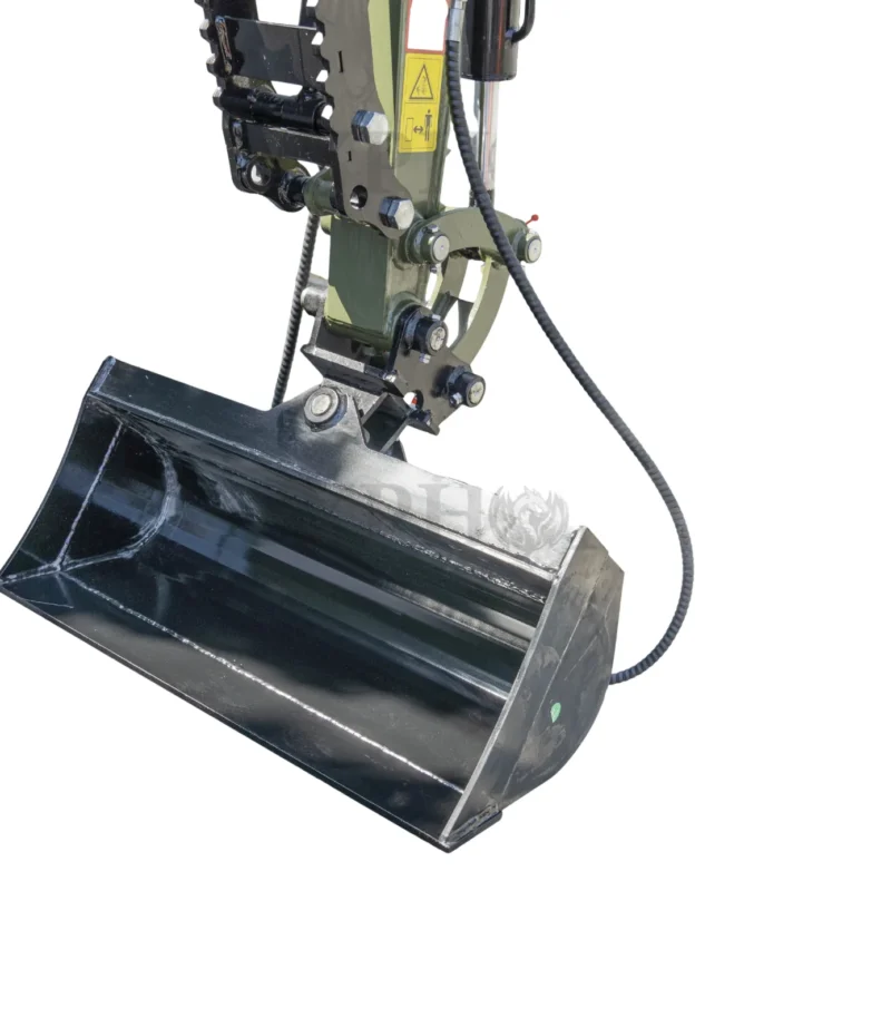 800mm Tilting Bucket Attachment Hydraulic Digging Bucket USA for TERROR XXV and other 2.1-3 Ton Mini Excavators