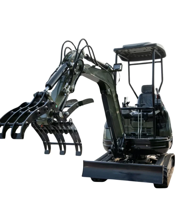 Compact Grapple Attachment for TERROR XXV and other 2.1-3 Ton Mini Excavators Wide Opening Wood Grab USA
