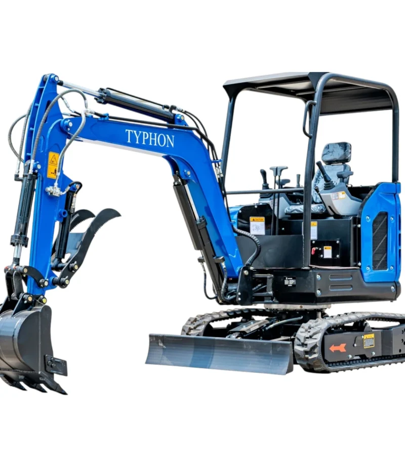 TYPHON TERROR X2 STORM Mini Excavator 2.5 Ton Diesel Kubota V1505 Engine USA