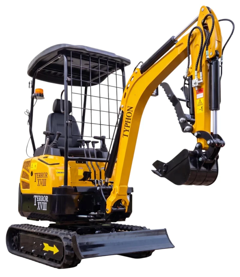 TYPHON TERROR XVIII Mini Excavator – 4000lbs Digger with 0.035 cbm Bucket USA