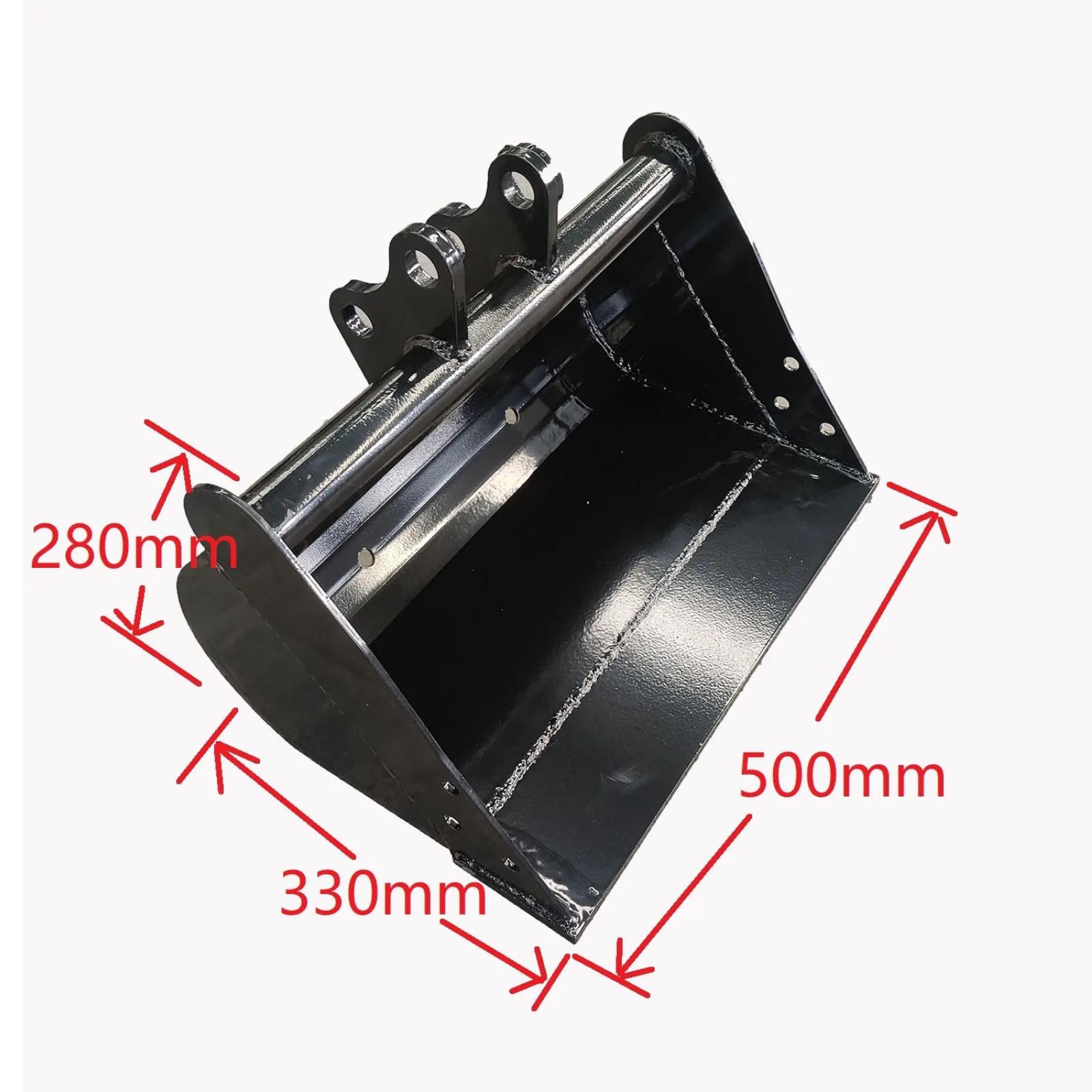 500mm Plain Mud Bucket: Attachment for TYPHON Mini Excavators USA - Image 2