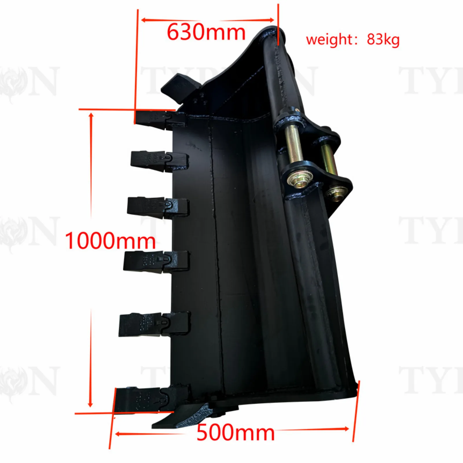 2ton Excavator Attachment 1000 mm Rock Bucket Heavy Duty Trenching Bucket 39 inch TERROR X2 PRO - Image 2