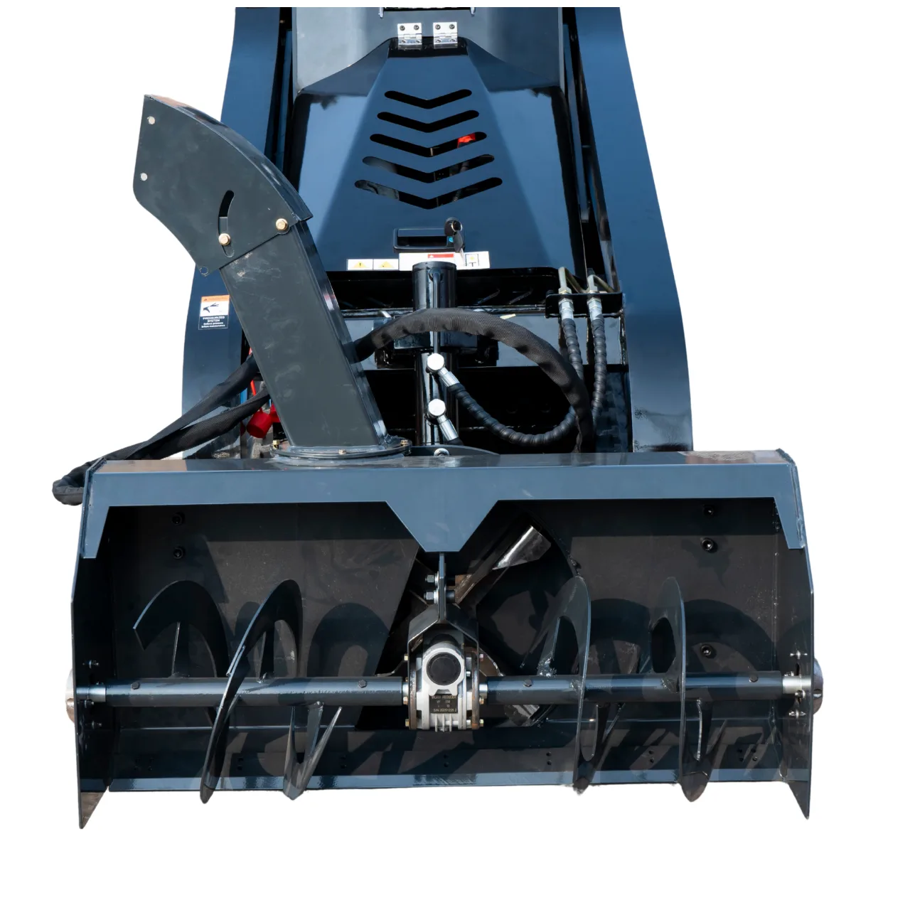 1100mm Hydraulic Snow Blower Attachment for TYPHON STOMP X1300 & STOMP 509 Mini Skid Steers - Image 2