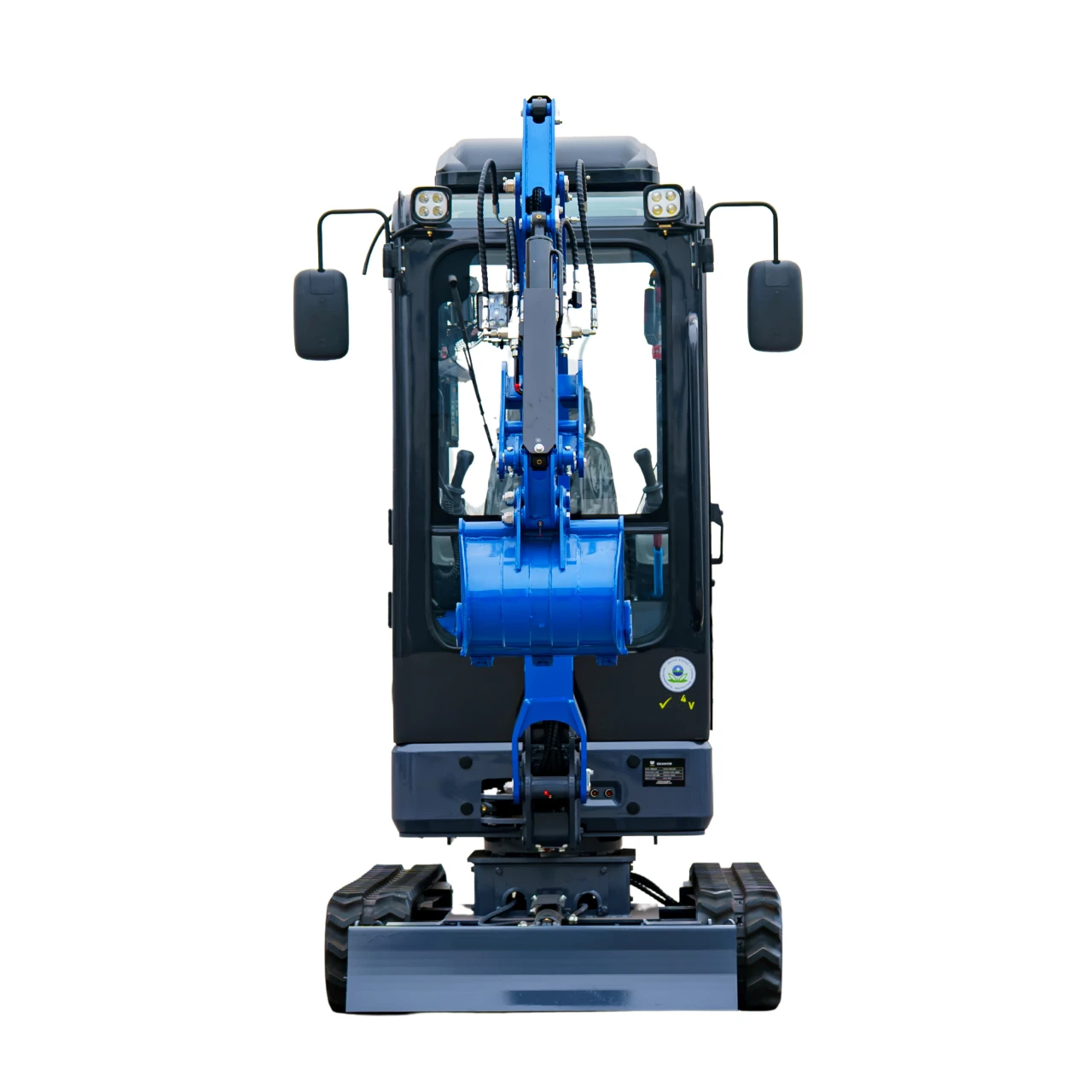 TYPHON TERROR XIX Prestige AC/Heater Cabin Mini Excavator 4200lbs 20.4 HP Kubota D902 with Boom Swing, Retractable Tracks - Image 3