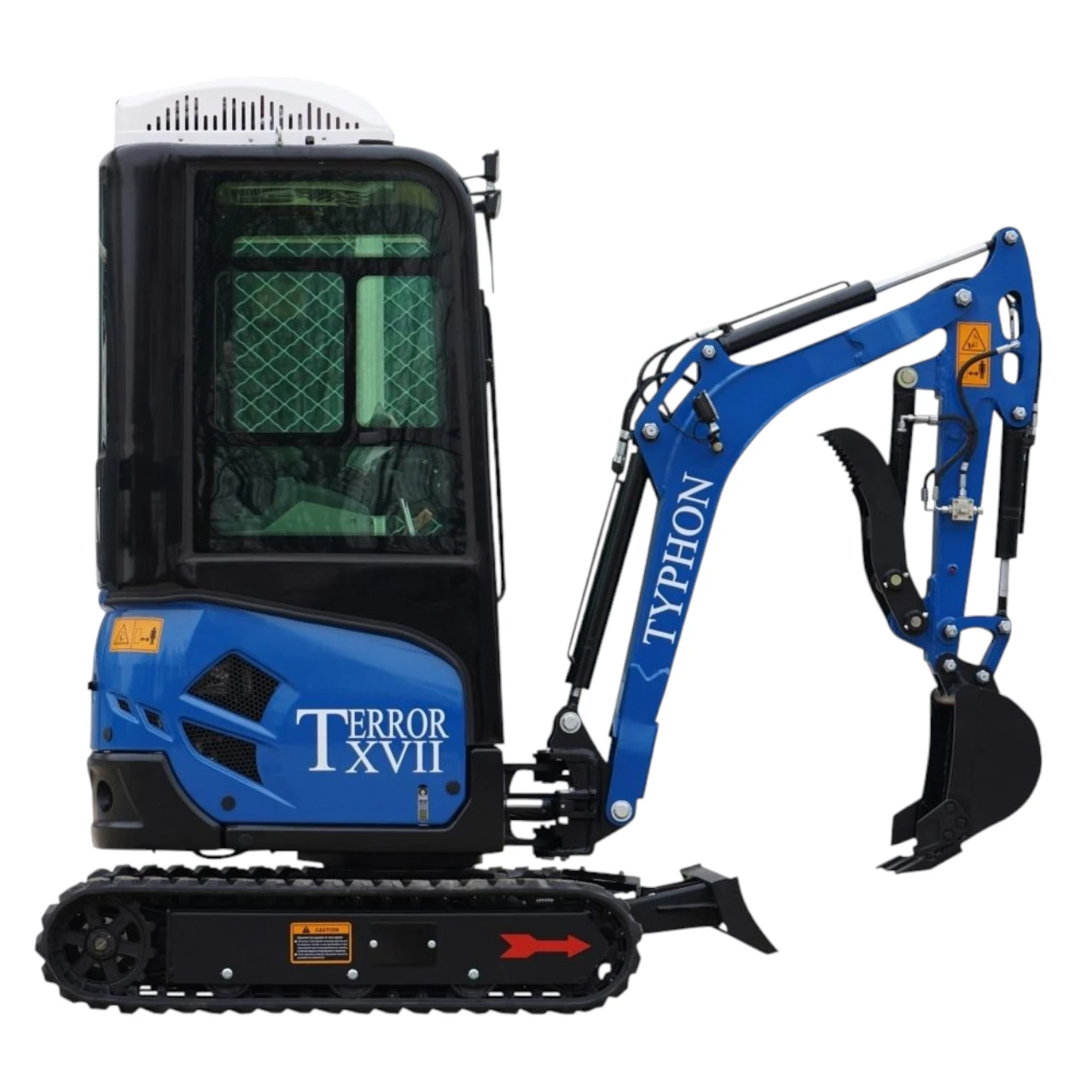 2025 4,000 lb TYPHON TERROR XVII Cabin Mini Excavator Rubber Track with Kubota D902 Diesel Engine USA - Image 3
