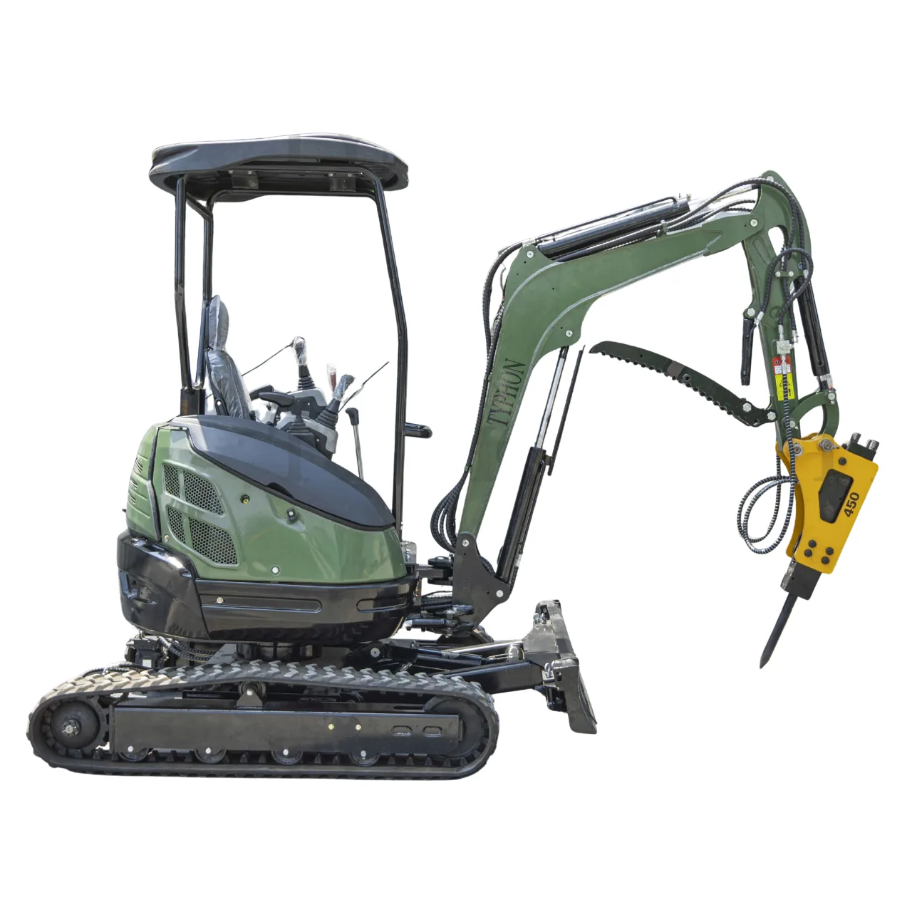 Hydraulic Hammer Attachment Hydraulic Breaker Hammer for TERROR XXV and other 2.1-3 Ton Mini Excavators USA - Image 3