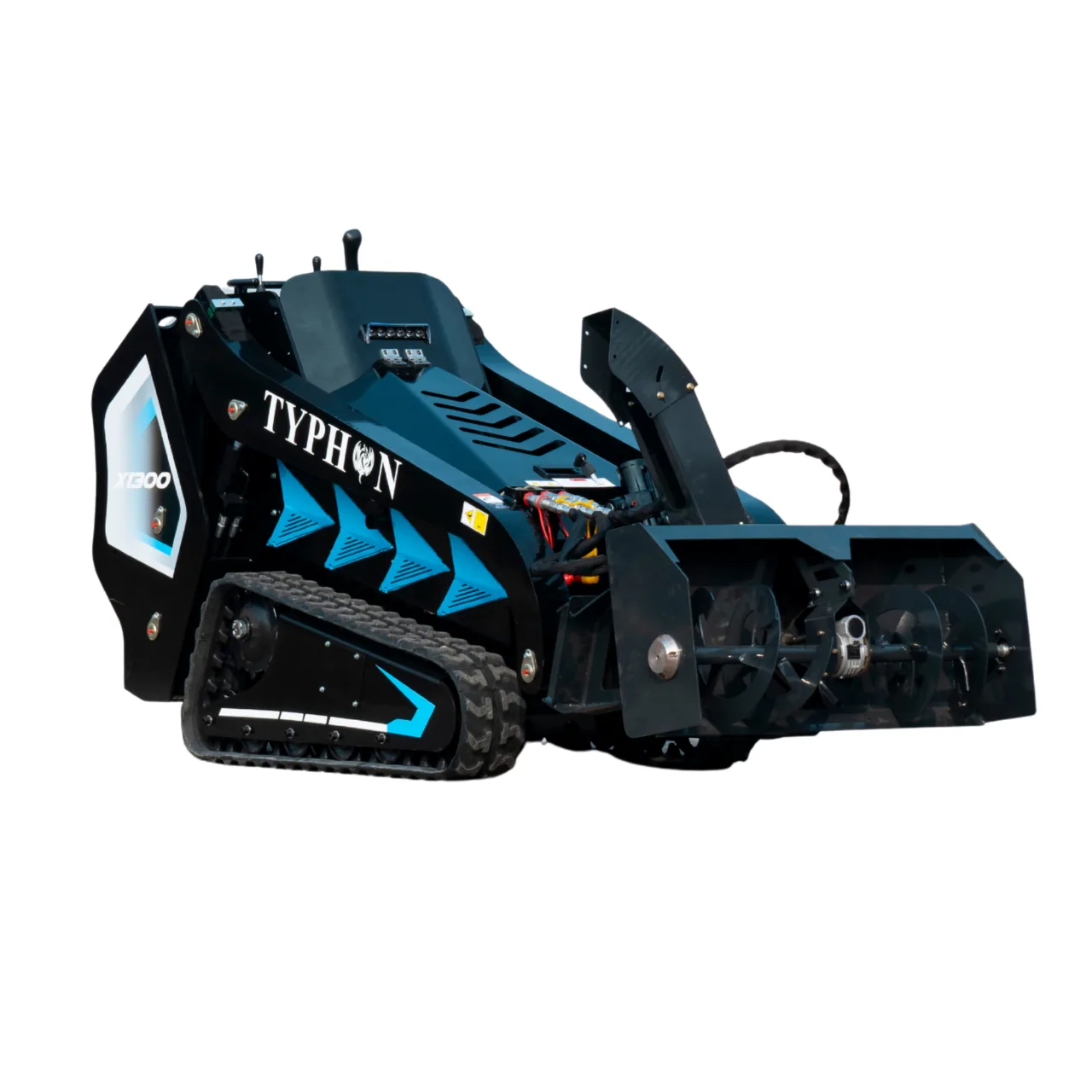 1100mm Hydraulic Snow Blower Attachment for TYPHON STOMP X1300 & STOMP 509 Mini Skid Steers - Image 3