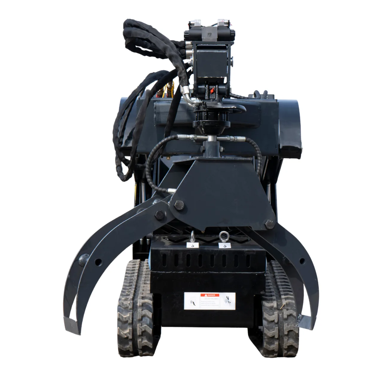 360° Hydraulic Rotary Wood Grabber for TYPHON STOMP X1300 & STOMP 509 Mini Skid Steers - Image 5