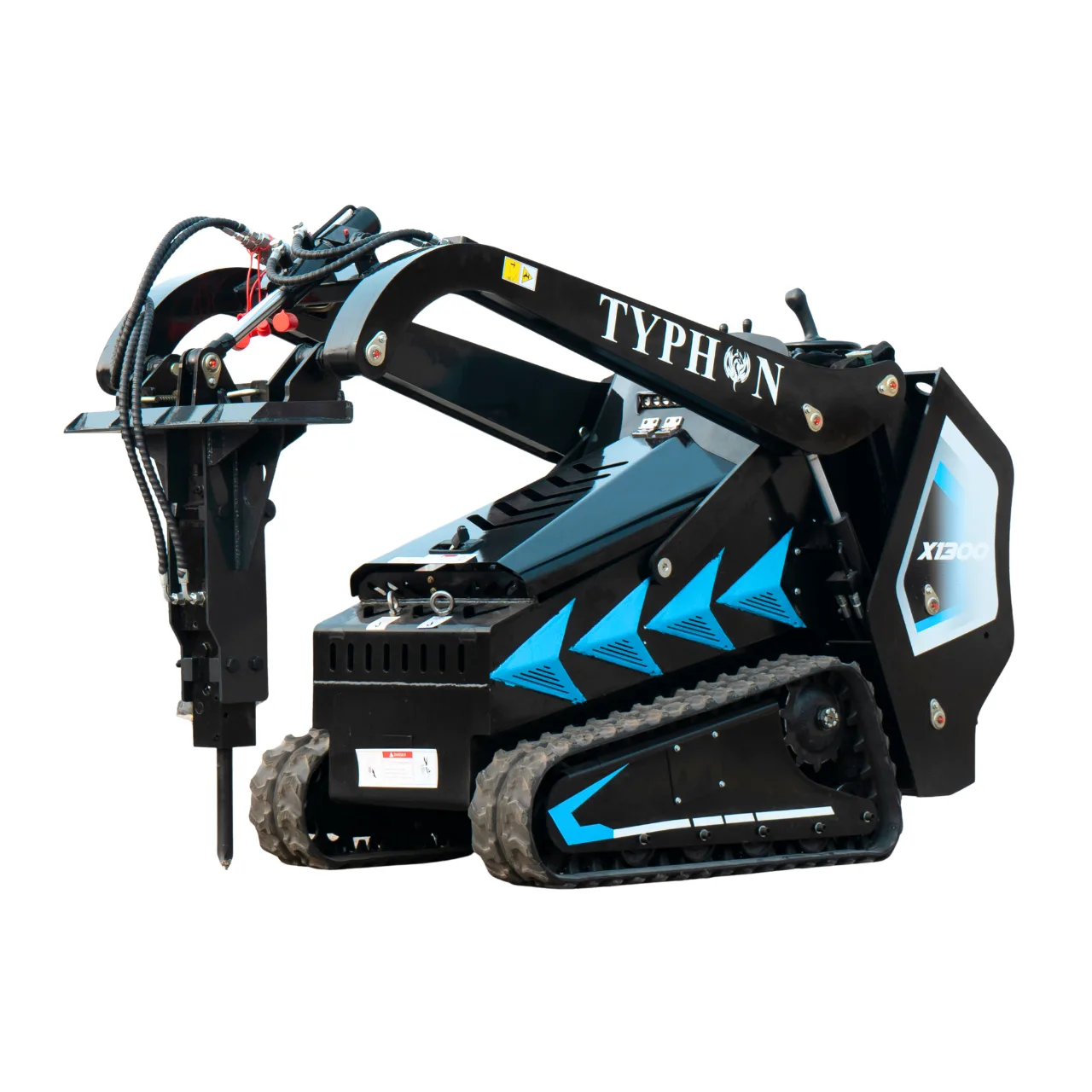 Hydraulic Rock & Concrete Breaker Hammer for TYPHON STOMP X1300 & STOMP 509 Mini Skid Steer Loader - Image 5