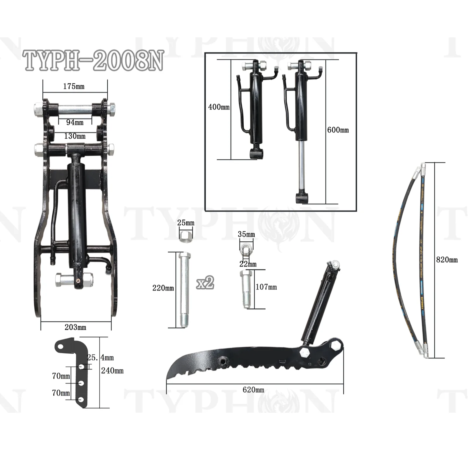 New Generic Attachment Hydraulic Thumb Clip For Mini Excavators - Image 5