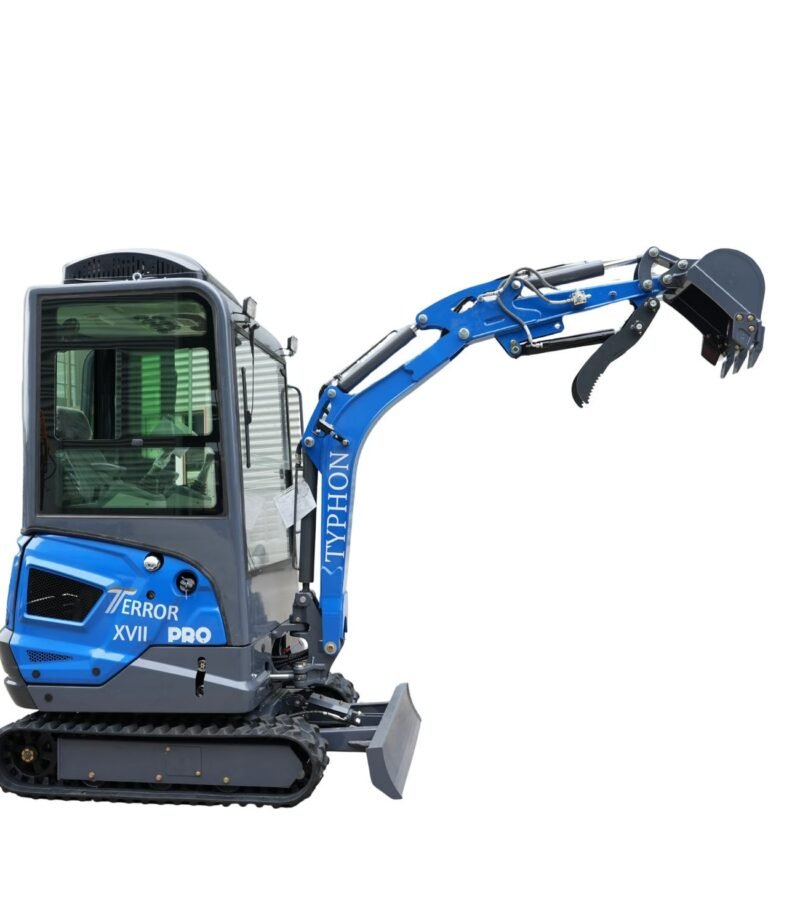 TYPHON TERROR XVII PRO Prestige Edition – Enclosed Mini Excavator with AC, Heater & Ergonomic Comfort