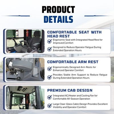 TYPHON TERROR XVII PRO Prestige Edition – Enclosed Mini Excavator with AC, Heater & Ergonomic Comfort - Image 8