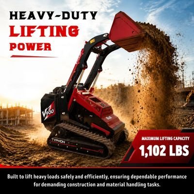 Brand New TYPHON STOMP V900 1.4 Ton Mini Track Loader Featuring Dual Auxiliary Hydraulics & Kubota D1105 25HP USA Engine - Image 10