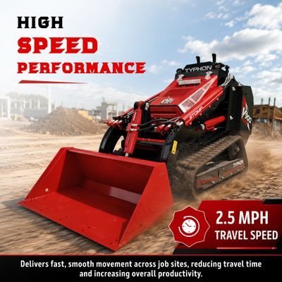 Brand New TYPHON STOMP V900 1.4 Ton Mini Track Loader Featuring Dual Auxiliary Hydraulics & Kubota D1105 25HP USA Engine - Image 9