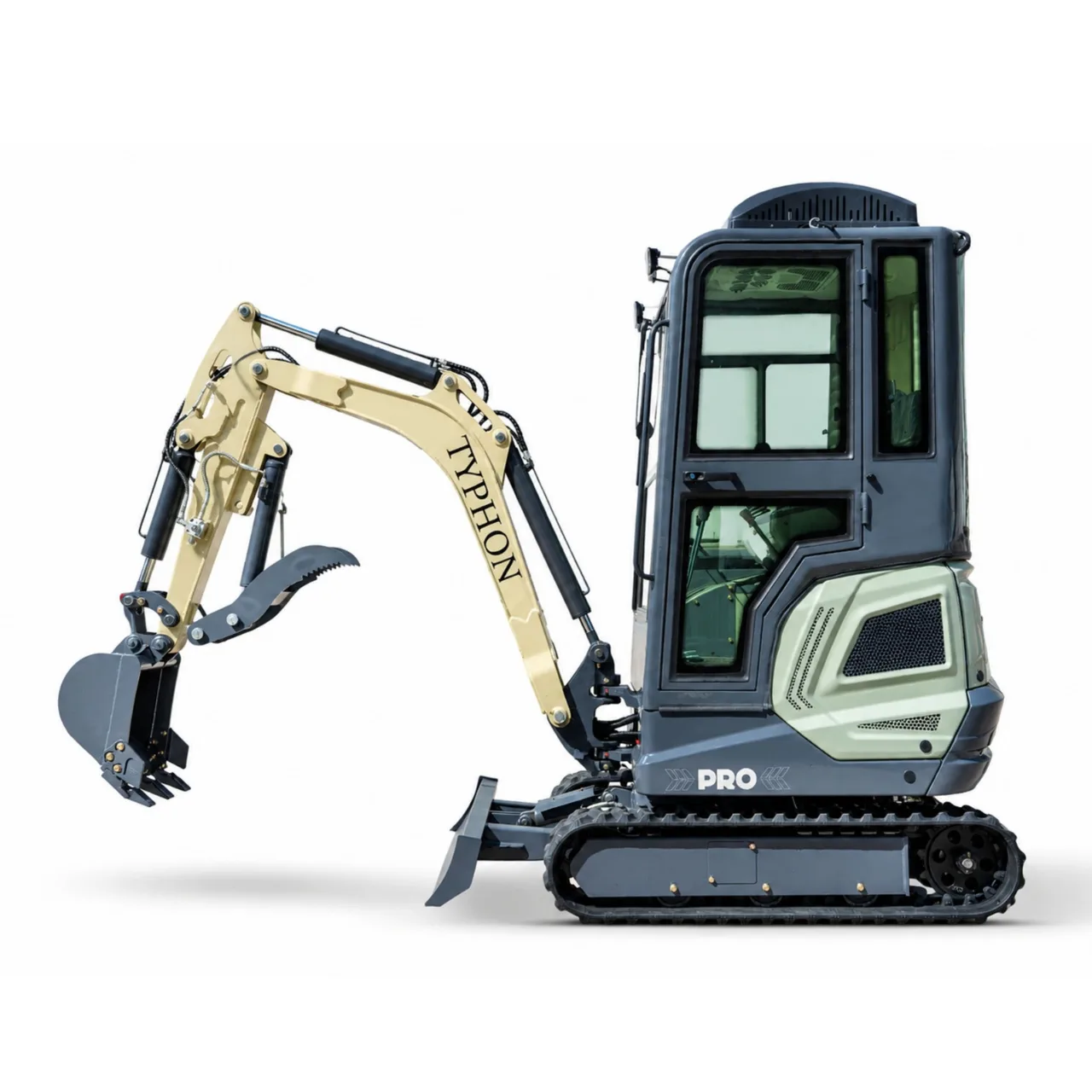 TYPHON TERROR XVII PRO Prestige 4,000 lb Mini Excavator – Kubota D902, Boom Swing & AC/Heat - Image 5